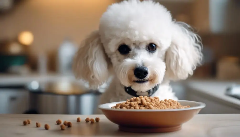 Poodle Toy comendo